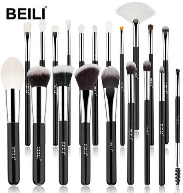 BEILI 20 Pcs Super Soft Makeup Brush Set – Professional, Versatile & Luxuriously Soft | Black